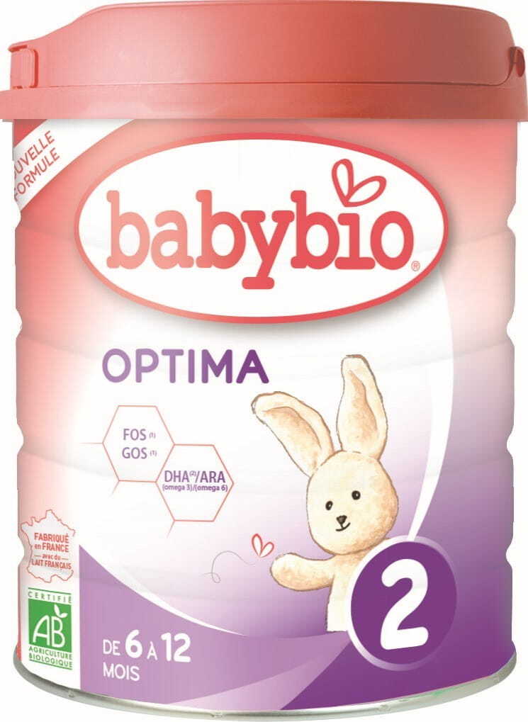 Bio-Milchnahrung für Babys von 6 bis 12 Monaten, BABYBIO, 800 g Packung, hochwertige Babynahrung mit natürlicher Zusammensetzung
