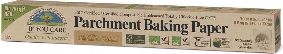 Ungebleichtes kompostierbares Backpapier in einer Rolle 10 M - IF YOU CARE