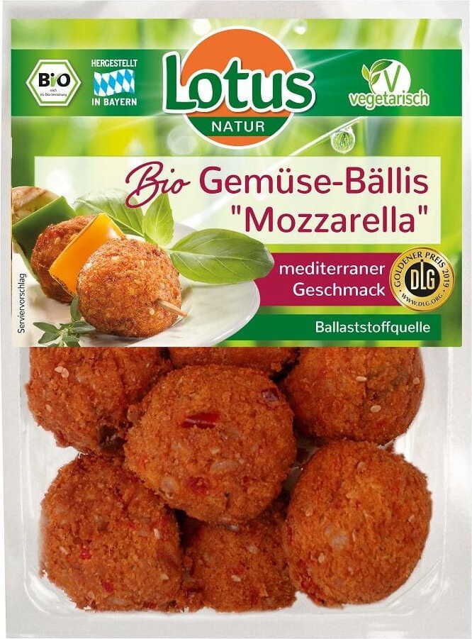 Gemüsebällchen mit Mozzarella BIO 250 g - LOTUS
