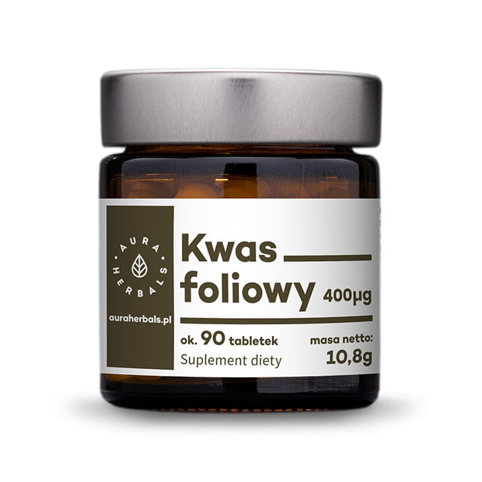 Folsäure 400μg 90 Tabletten 108g AURA HERBALS