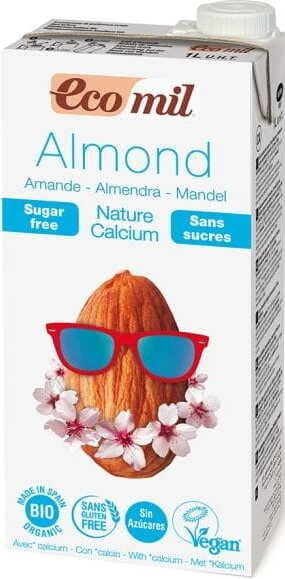 Mandelgetränk ohne Zucker mit Calcium BIO von Clearspring, 1000 ml Flasche, cremige pflanzliche Milchalternative, vegan und laktosefrei