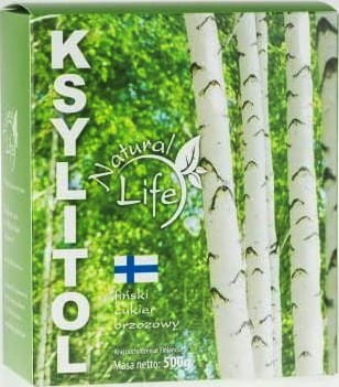 Finnisches Xylit 500g von BIO LIFE, natürlicher Birkenzucker in Packung, umweltfreundlich und bio-zertifiziert.