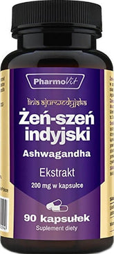 Ginseng - Indischer Ginseng Ashwagandgha 20:1 Extrakt 200mg 90 Kapseln PHARMOVIT