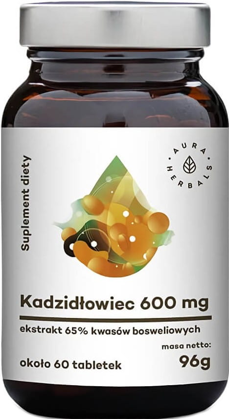 Kadzidłowiec Boswellia Serrata-Extrakt 65 % Boswelliasäuren 600 mg 60 Tabletten 96 g AURA-KRÄUTER
