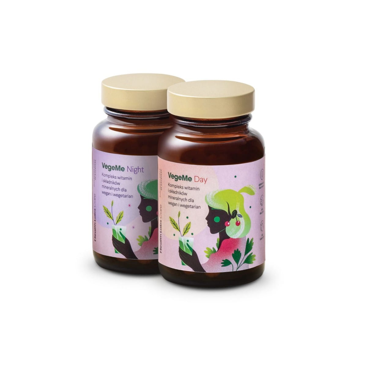 Kapseln zur Unterstützung und Ergänzung einer pflanzlichen Ernährung (vege me) 60 Stück (30 Stück x 2) - HEALTH LABS