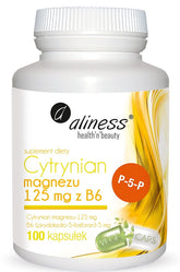 Magnesiumcitrat 125mg + Vitamin B6 P - 5P 5mg 100 Kapseln ALINESS