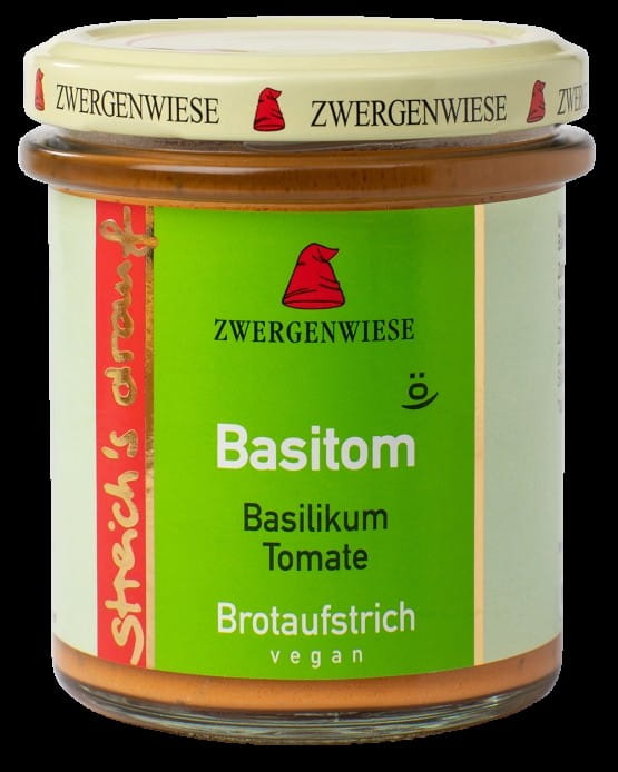 Bio Tomatenmark mit Basilikum von ZWERGENWIESE, glutenfrei, 160 g, cremige Tomaten mit frischem Basilikum, ideal für Pasta und Saucen