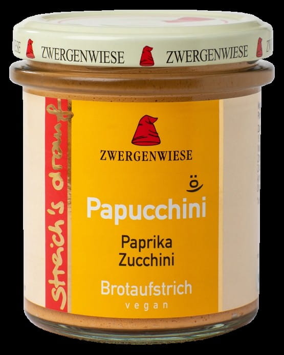 Sonnenblumenpaste mit Tomaten, Paprika und Zucchini von ZWERGENWIESE, glutenfrei, bio, 160 g, cremige Gemüsepaste in Glas