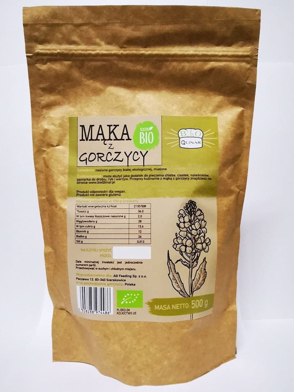 Glutenfreies Senfmehl BIO 500 g - BIO QLINAR