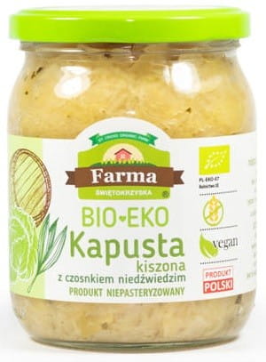 Sauerkraut mit Bärlauch BIO 480 g (420 g) - FARMA ŚWIĘTOKRZYSKA