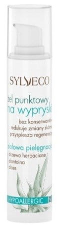 Punktgel gegen Hautunreinheiten von SYLVECO, Kräuterpflege, 15ml, kleine Tube mit Applikator, sichtbare Geltextur auf weißem Hintergrund