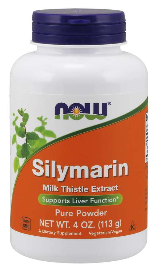 Silymarin aus Mariendistelpulver in 113 g Packung von NOW FOODS, feines Pulver für gesunde Leberunterstützung