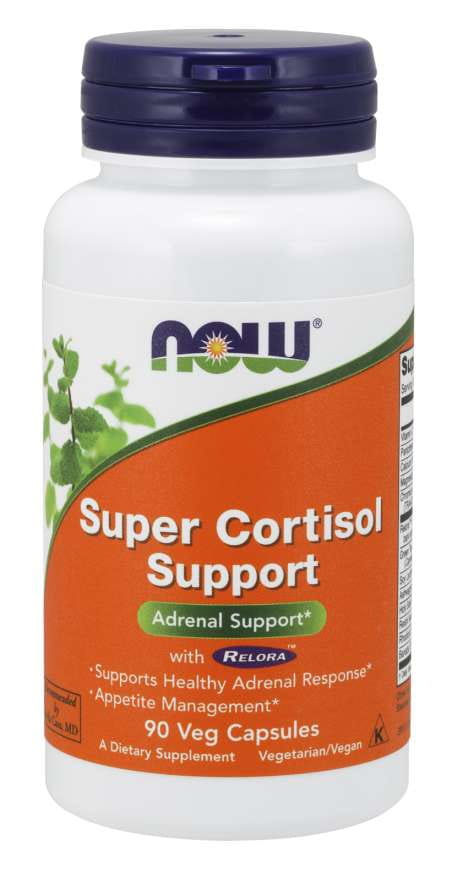 Suppositorium mit 90 Kapseln Supercortisol-Unterstützung von NOW FOODS, Nahrungsergänzungsmittel gegen Stress und Hormonbalance