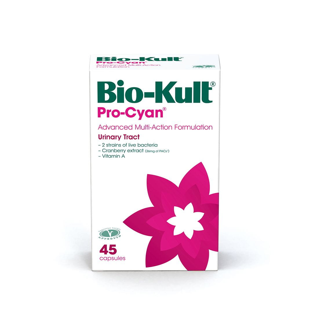 Bio-Kult Procyan Cranberry-Extrakt, Vitamin A, Bakterienstämme, 45 Kapseln, biologisches Nahrungsergänzungsmittel