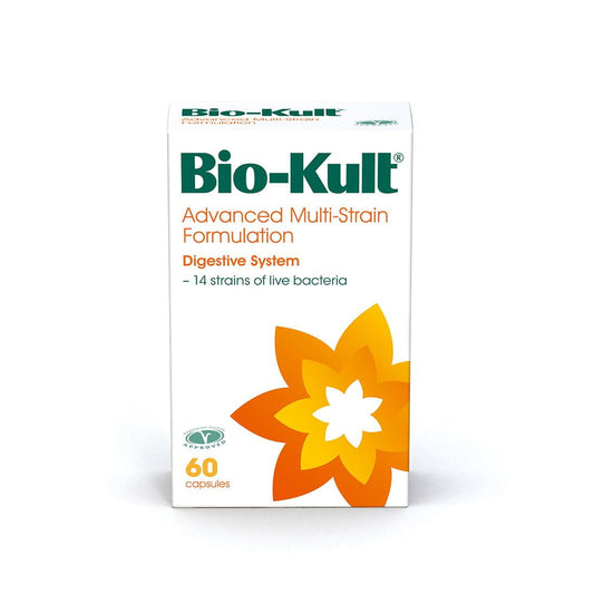 Bio-Kult Multistrain-Formulierung in 60 Kapseln, fortschrittliche probiotische Kapseln mit verschiedenen Bakterienstämmen.