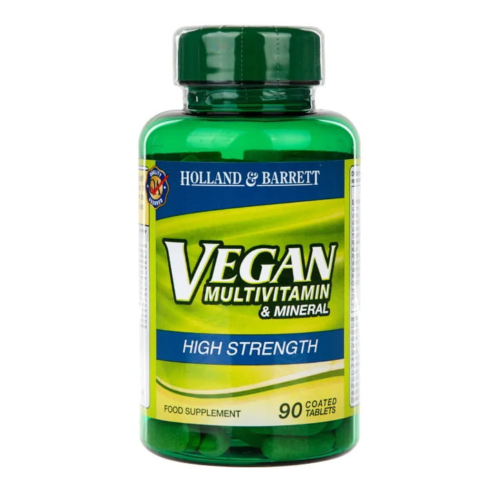 Veganes Multivitamin- und Mineralpräparat von HOLLAND & BARRETT, 90 Tabletten, hochwertige Nahrungsergänzung für Gesundheit.