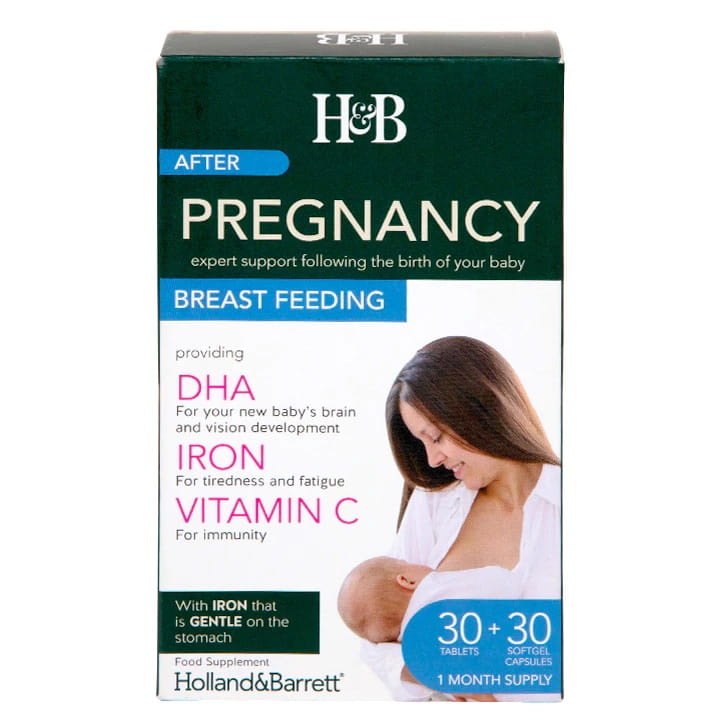 Schwangerschafts- und Stillzeit Nahrungsergänzung, 30 Tabletten und 30 Kapseln von HOLLAND & BARRETT