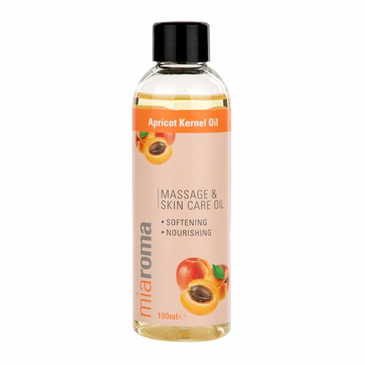 Miaroma Aprikosenkernöl Flasche von HOLLAND & BARRETT, 100 ml, kaltgepresstes Öl für Haut und Pflege
