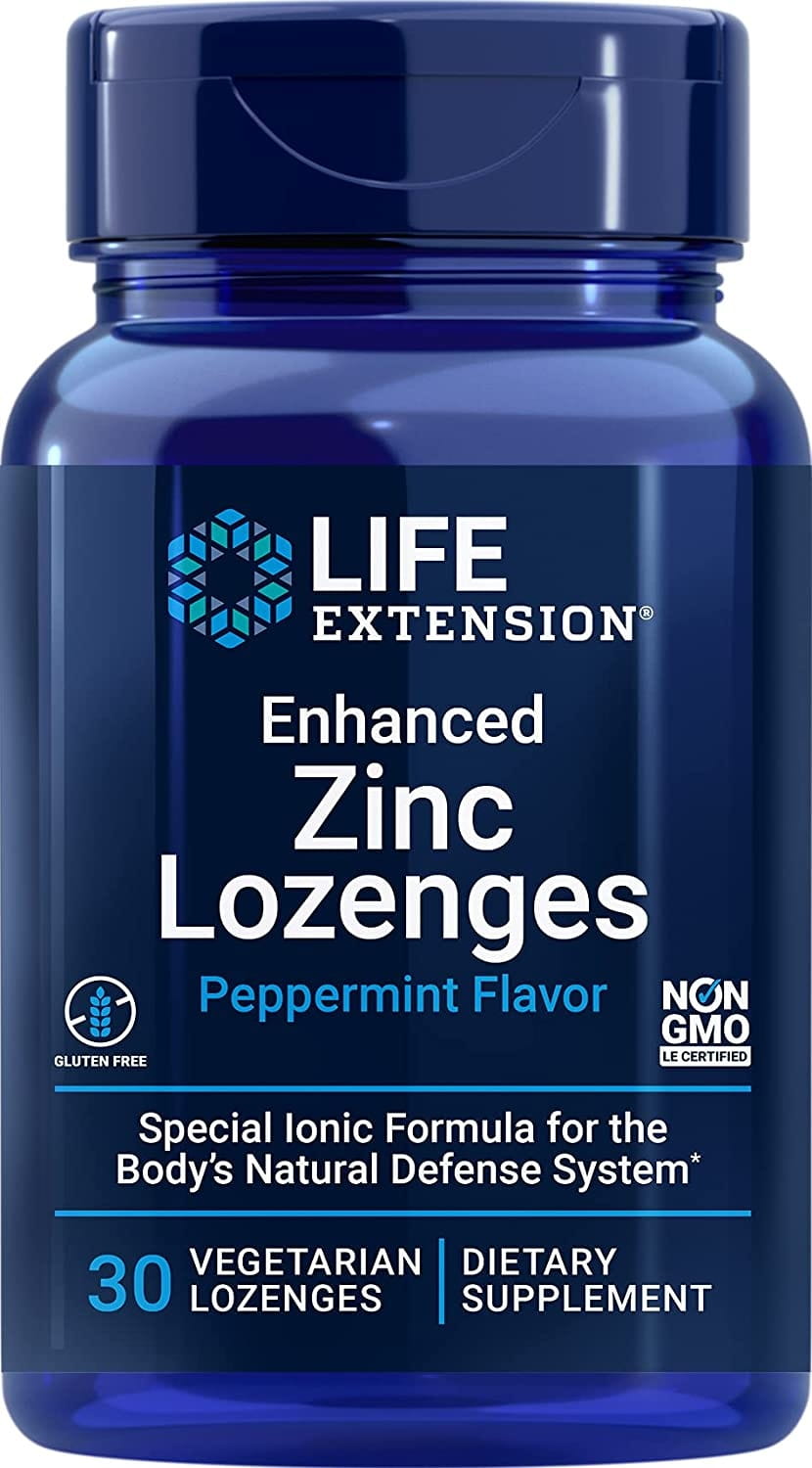 Mit Zink angereicherte Zinkpastillen 30 Tabletten LEBENSVERLÄNGERUNG