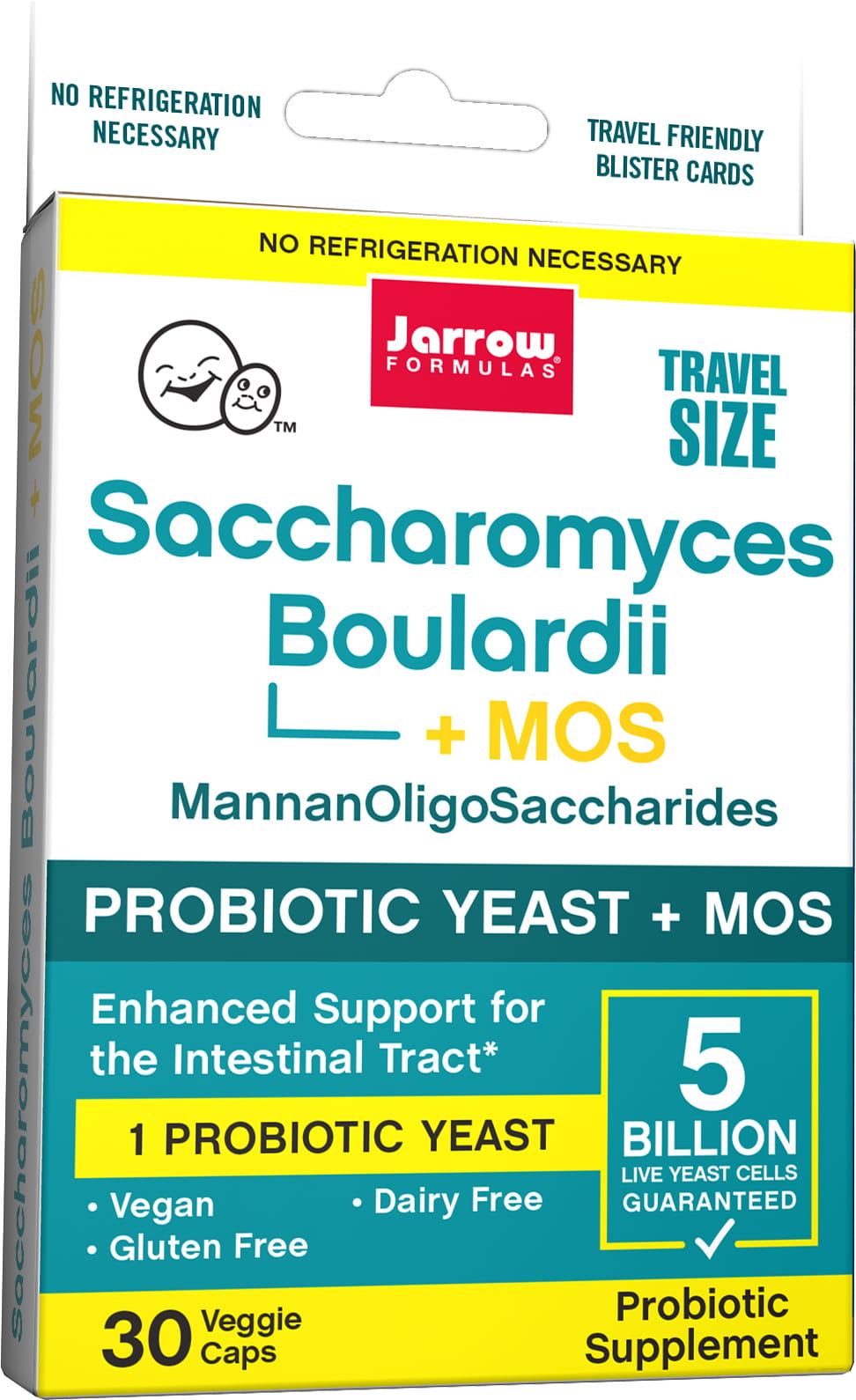 JARROW FORMULAS Saccharomyces boulardii und MOS 30 Kapseln, probiotisches Nahrungsergänzungsmittel in Kapseln
