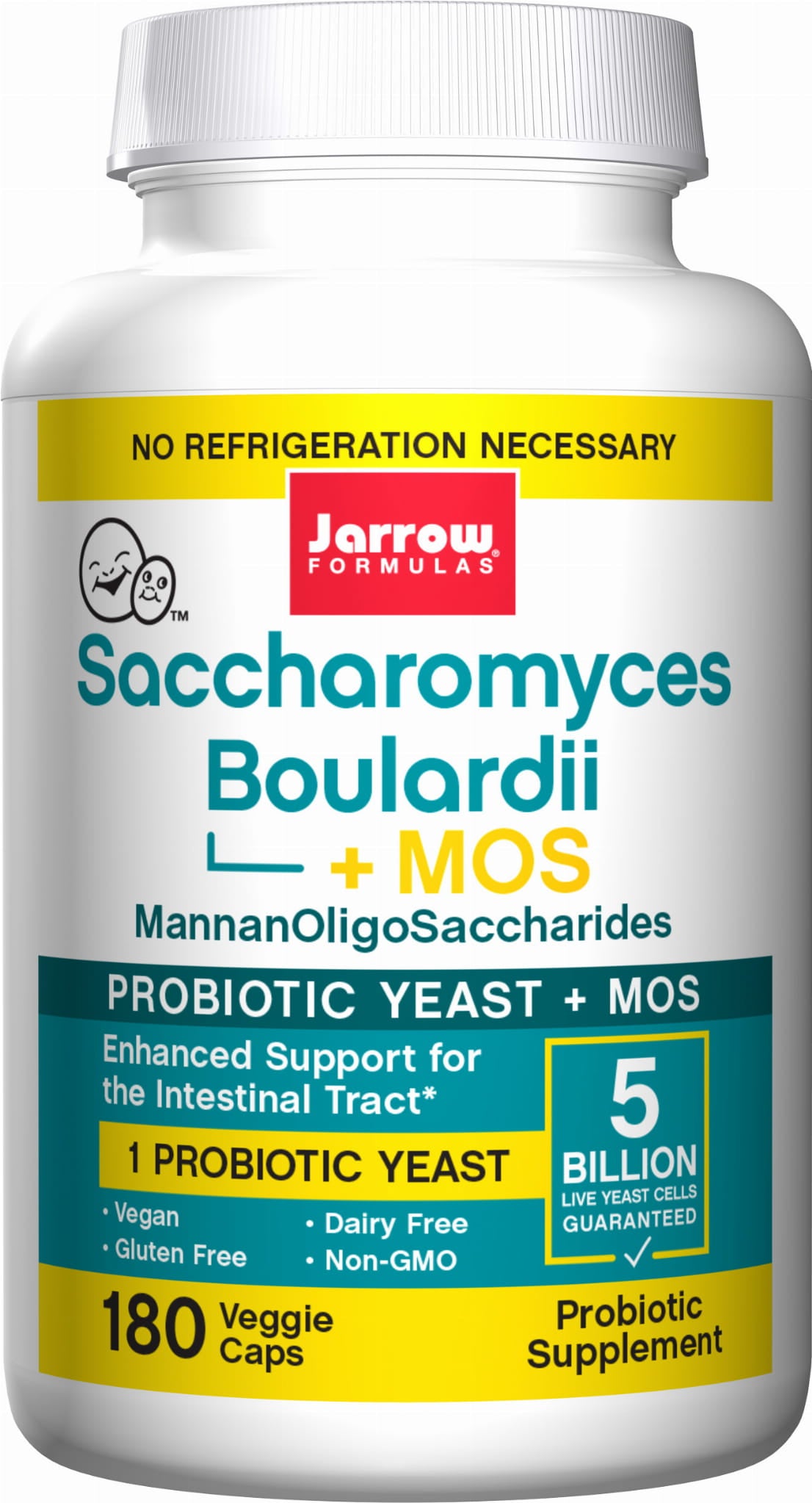 JARROW FORMULAS Saccharomyces boulardii und MOS Kapseln, 180 Stück, probiotische Nahrungsergänzung in Dose