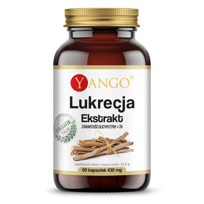 YANGO Süßholz-DGL-Extrakt in 60 Kapseln, enthält bis zu 3% Glycyrrhizin, natürliche Ergänzung für die Gesundheit