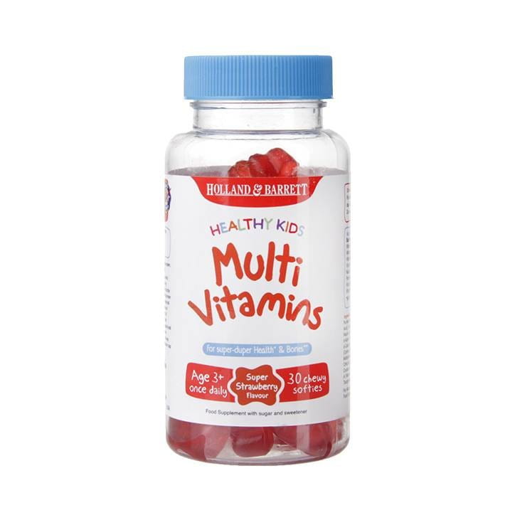 Gesunde Kinder-Multivitamine in Form von 30 Gelees von HOLLAND & BARRETT, bunt und kindgerecht.