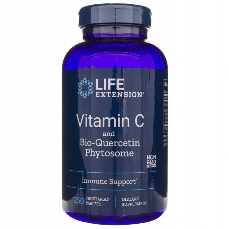 Vitamin C und Bioquercetin Phytosom Tabletten von LIFE EXTENSION, Nahrungsergänzungsmittel für Gesundheit und Vitalität