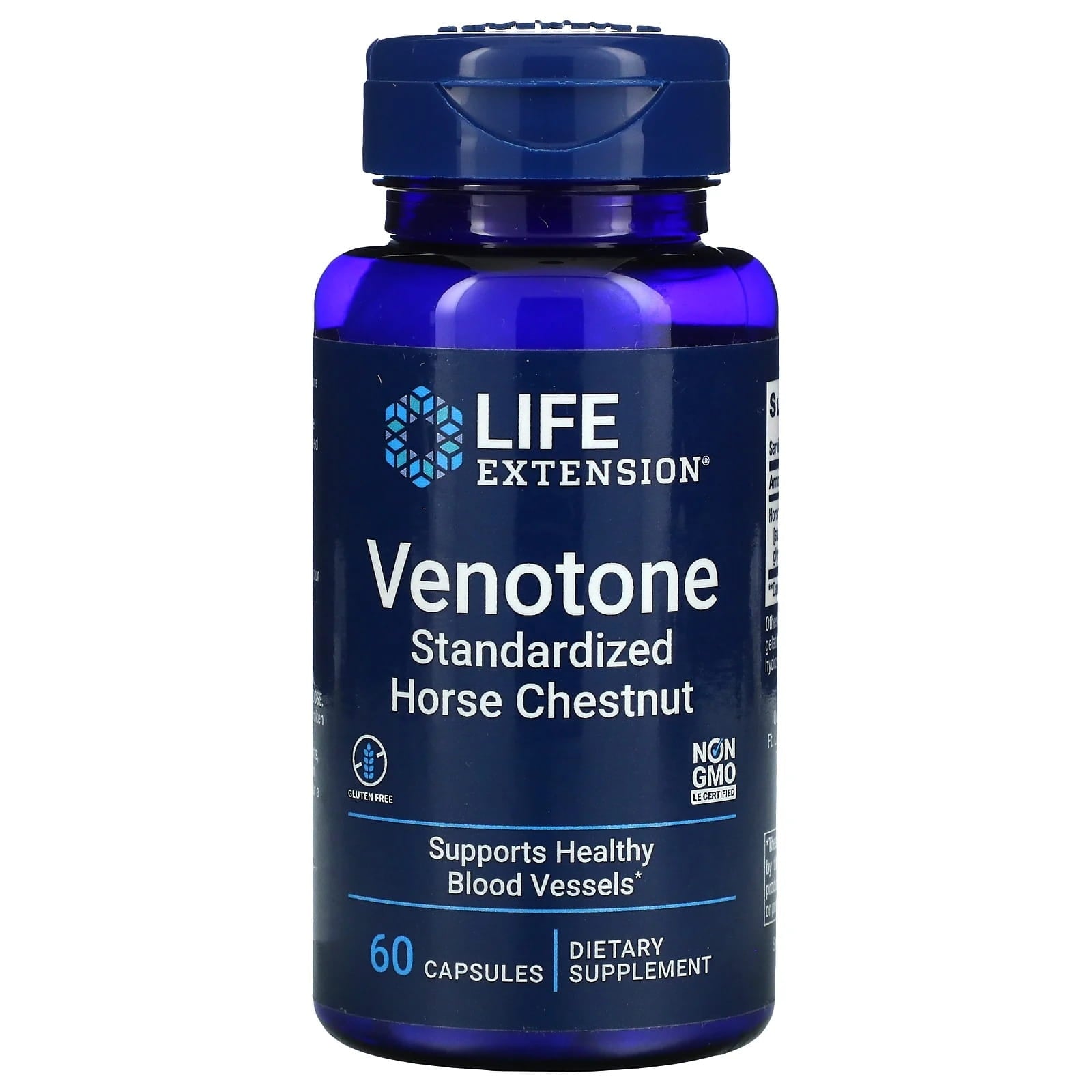Venotone Rosskastaniensamenextrakt in 60 Kapseln, natürliche Unterstützung für die Venengesundheit, Lebensverlängerung.