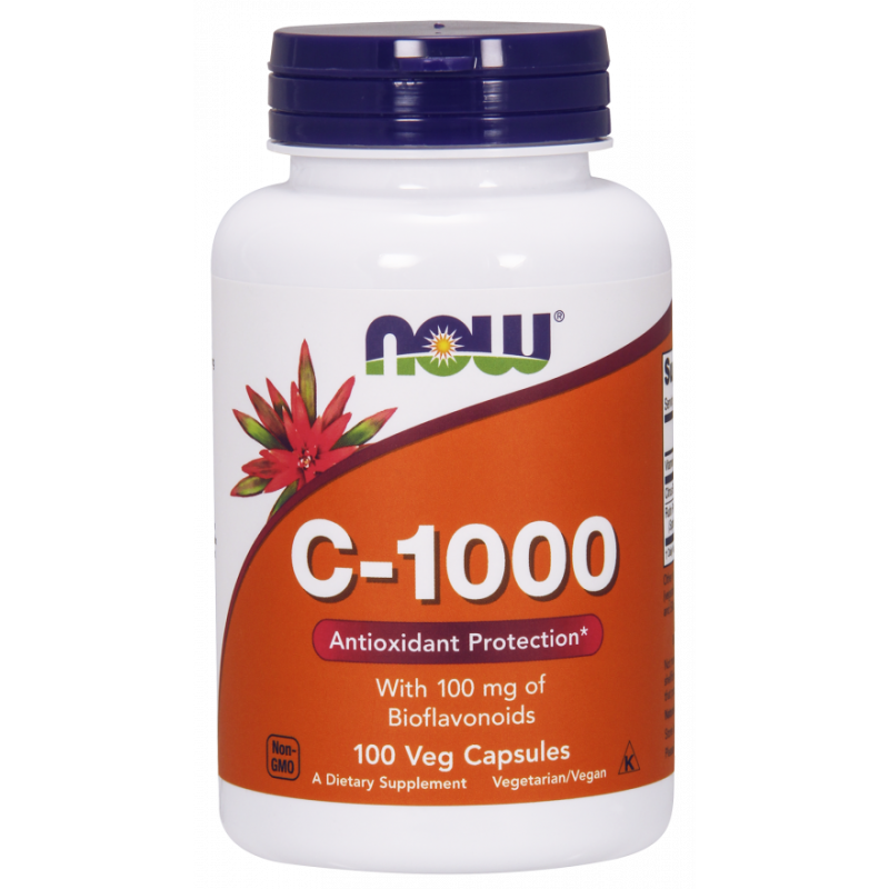 Vitamin C 1000 MG mit Bioflavonoiden 100 Kapseln NOW FOODS