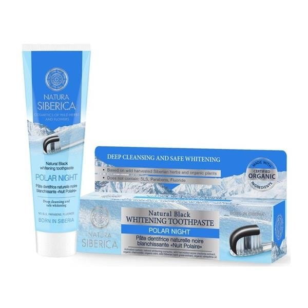 Natürliche sibirische Zahnpasta Polarnacht von NATURA SIBERICA in 100 ml mit Kräutern und natürlichen Inhaltsstoffen.