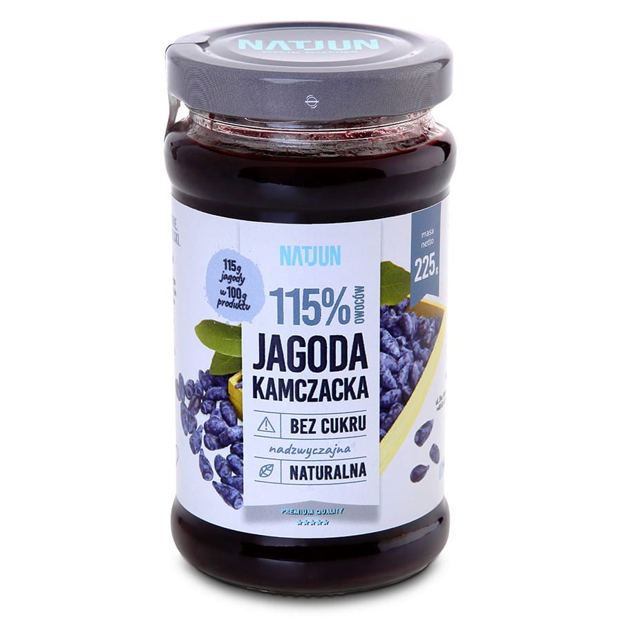 Kamtschatka-Beerenmarmelade ohne Zuckerzusatz, 115% Frucht 225g NATJUN