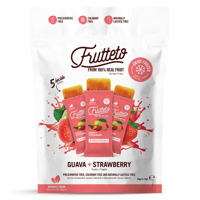 Erdbeer-Guava-Sorbet zum Einfrieren 5x50g FRUTTETO