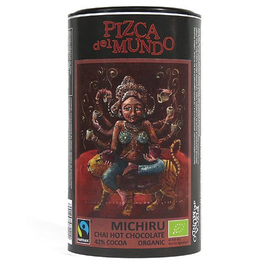 Bio Trinkschokolade Michiru von PIZCA DEL MUNDO mit Gewürzen, 250g, cremiger Geschmack und aromatisches Gewürzprofil.