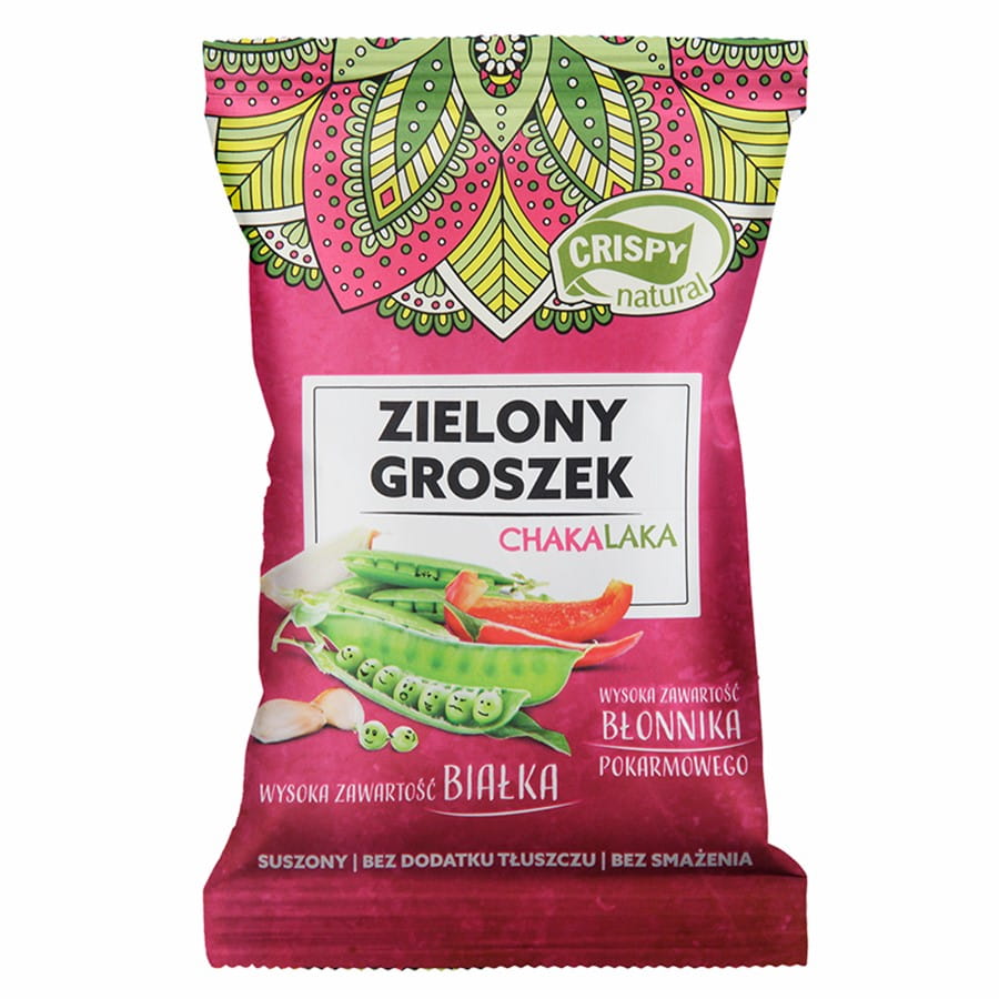 Getrocknete Erbsenchips - Chakalaka Natural 25g CRISPY
