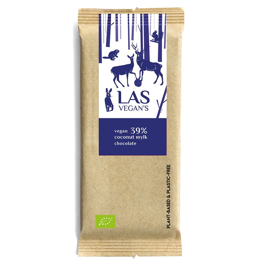 Vegane Kokosschokolade 39% 50g LAS VEGANS