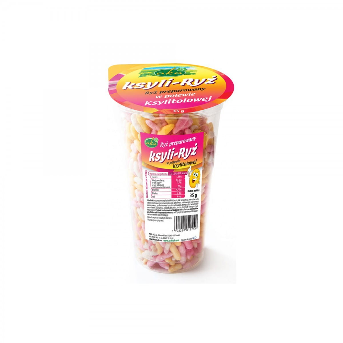 Zubereiteter zuckerfreier Reis von AKA, 35 g, frisch und lecker, in einer transparenten Schale.