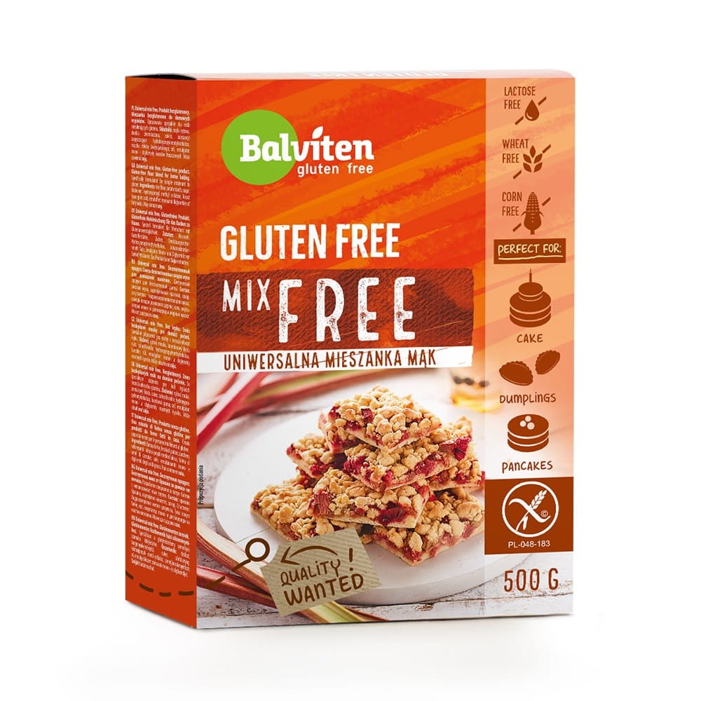 Glutenfreie Universalmischung zum Backen von BALVITEN, 500 g, feines Mehl für vielfältige Backrezepte