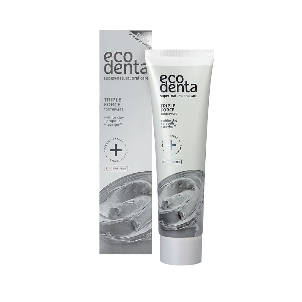 Weiße Tonerde Zahnpasta von BIOK LABORATORIJA in 100ml, mit dreifacher Wirkung für saubere und gepflegte Zähne.