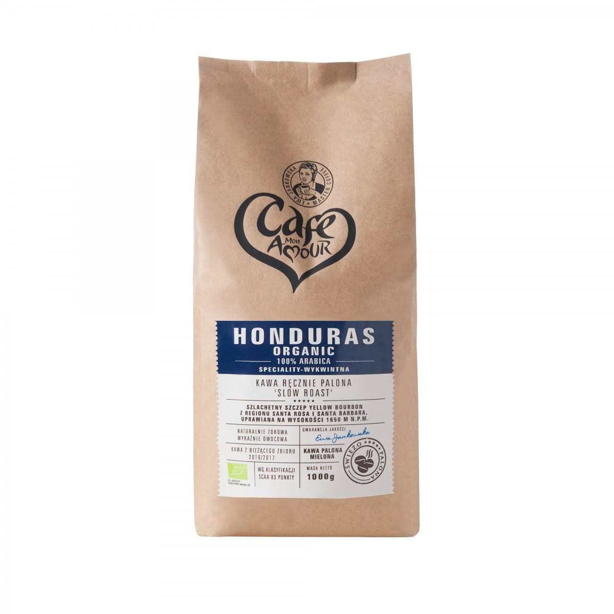Handgeröstete Kaffeebohnen 100% Arabica Honduras BIO 1 kg CAFE AMOUR