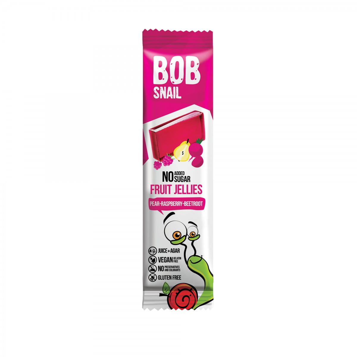 ECO-SNACK Snack Birne mit Himbeere und Rote Bete ohne Zuckerzusatz, 38 g, natürliche Frucht- und Gemüsesnack für unterwegs