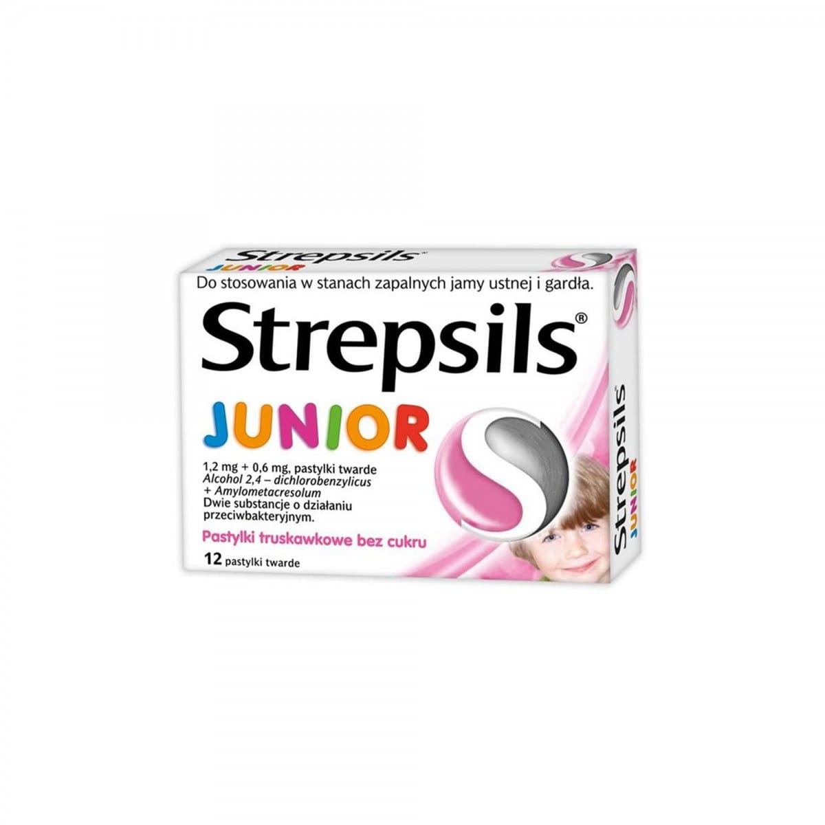 Strepsils Junior Hals Lutschtabletten von RECKITT BENCKISER, Packung mit 12 Lutschtabletten gegen Halsbeschwerden