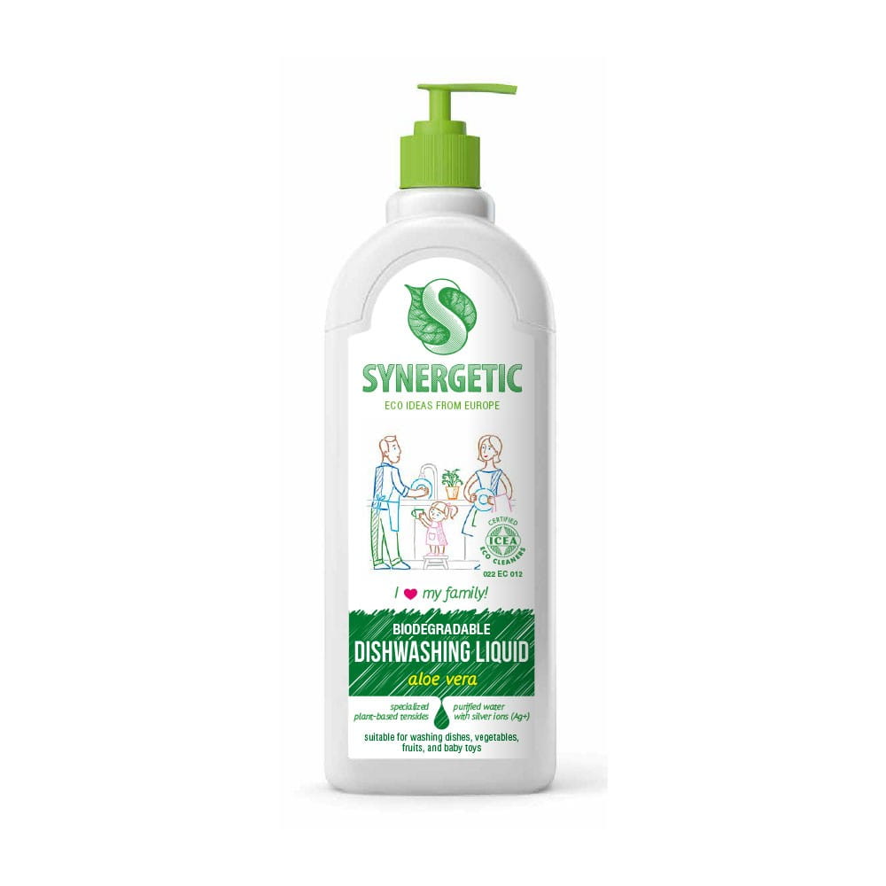 Biologisches Geschirrspülgel von SYNERGETIC mit Aloe Vera, 1 Liter, umweltfreundliche und sanfte Reinigung für Geschirr.