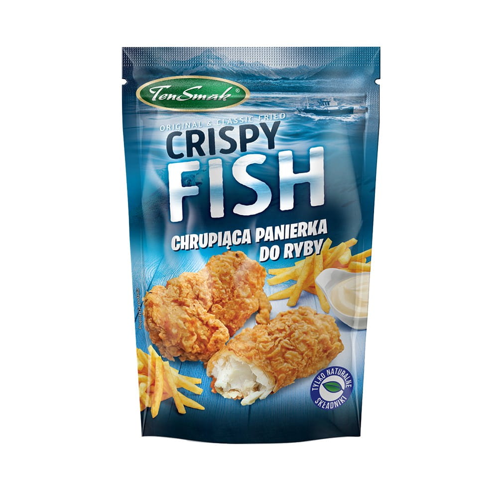 Knuspriger Fischmantel von TEN SMAK, 200 g, goldbraun und knusprig, perfekt zum Fischessen