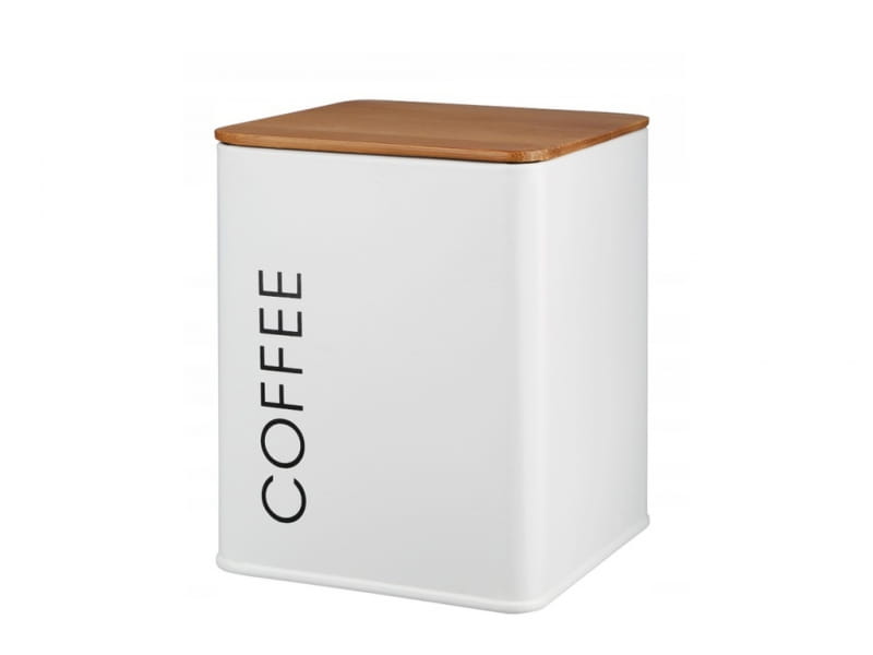Weißer Kaffeebehälter aus Metall GALICJA - Biogo.de