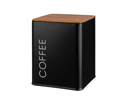 Kaffeebehälter aus schwarzem Metall GALICJA - Biogo.de