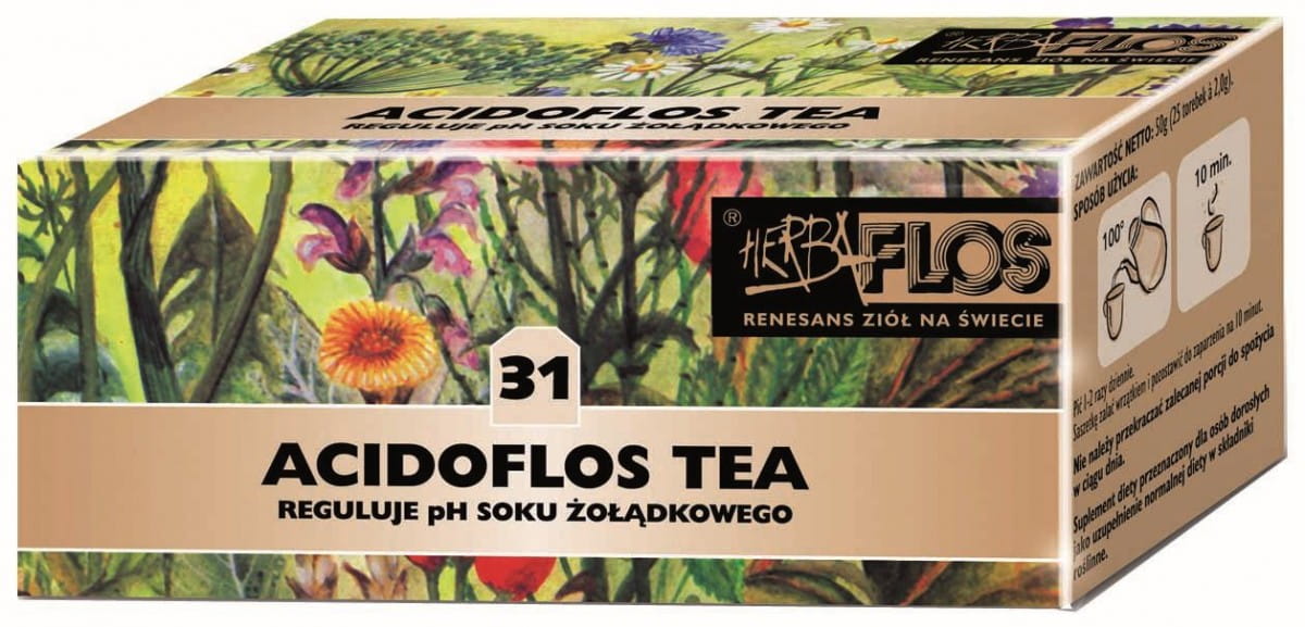 Übersäuerungstee 20 x 2g - 31 acidoflos tea fix - HERBA - FLOS - Biogo.de