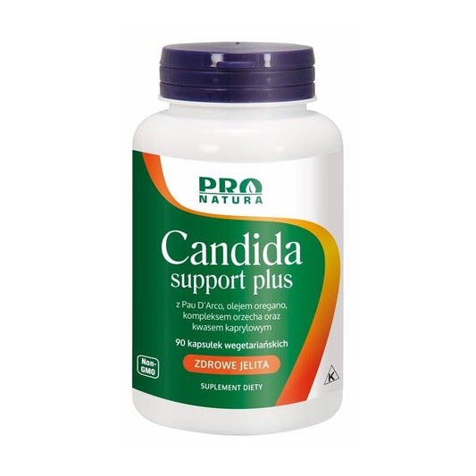 Himbeerfarbene Kapseln der Candida-Unterstützung plus von NOW FOODS, 90 Stück, für Darmgesundheit und Immunsystem.