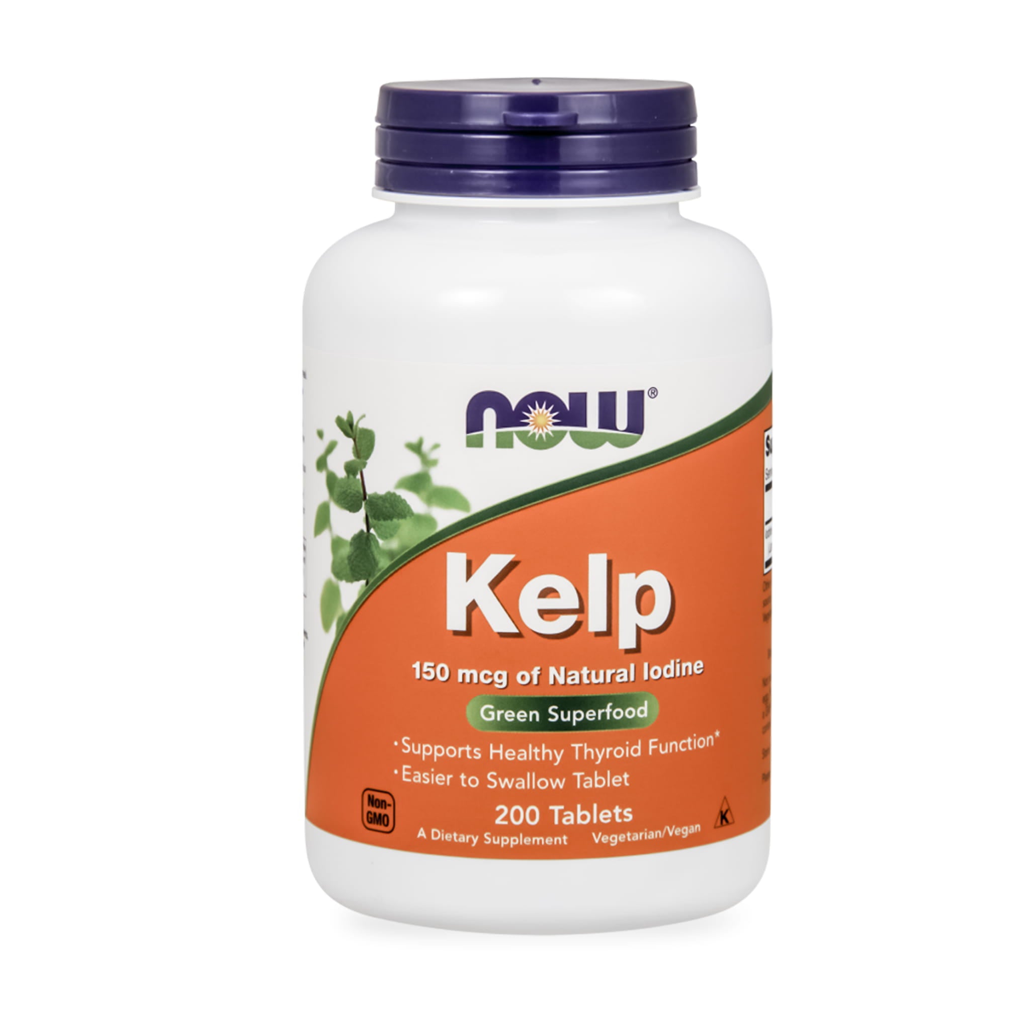 Natürlicher Kelp-Jod-Blasentang 200 Tabletten NOW FOODS