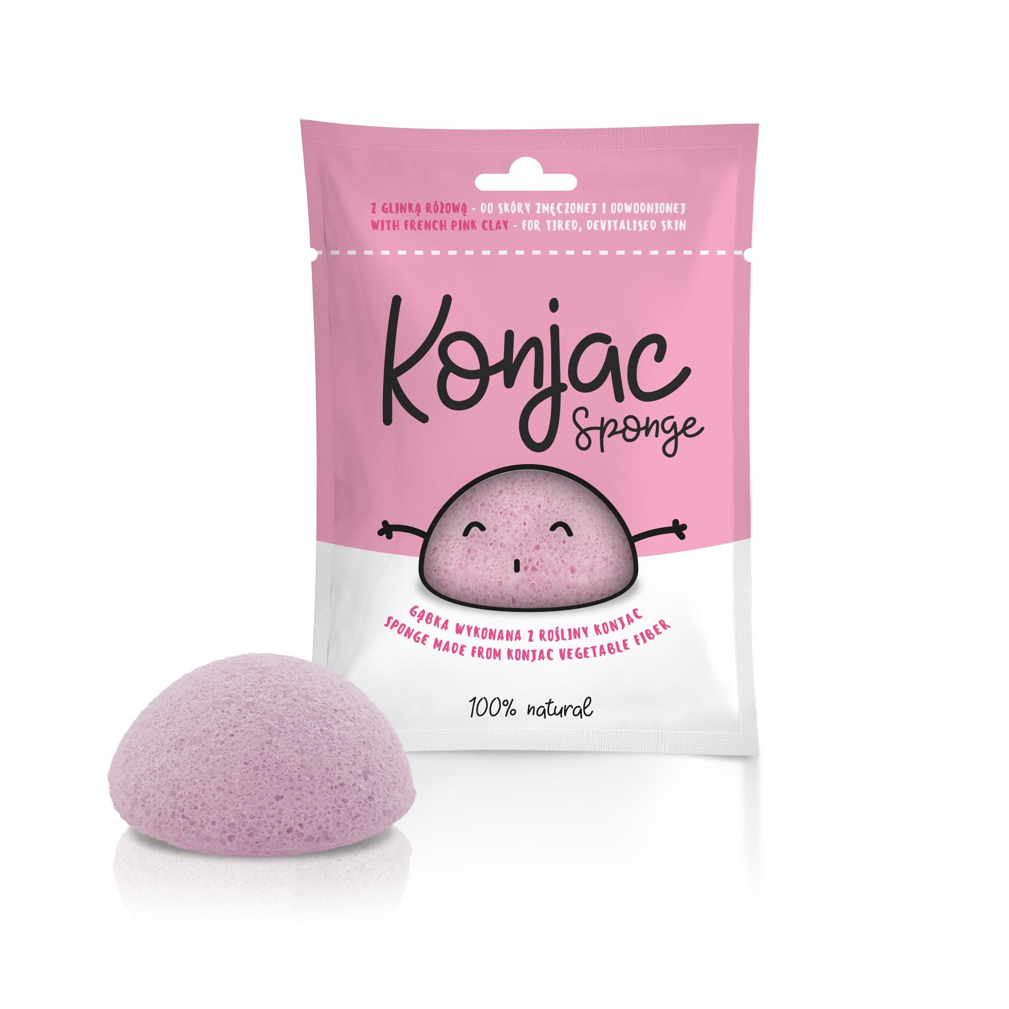 Konjak-Schwamm rosa Kunst DIÄT - NAHRUNG - Biogo.de